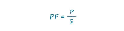 Equation 4: Power Factor