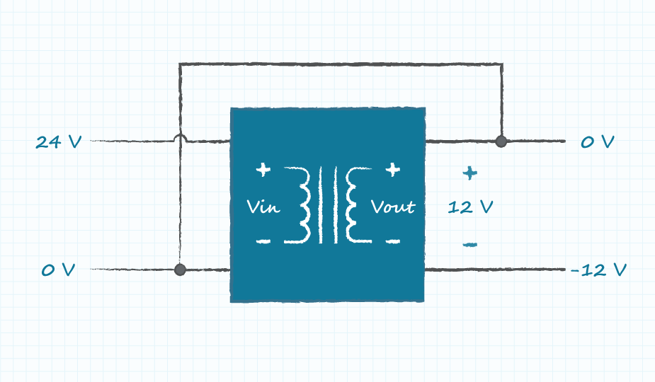 diagram of a circuit with inverting connection